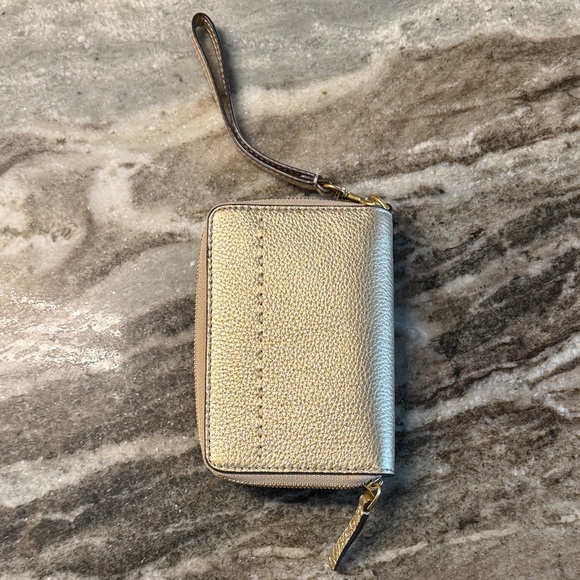 Tory Burch Gold Wristlet Clutch - Picture 4 of 6